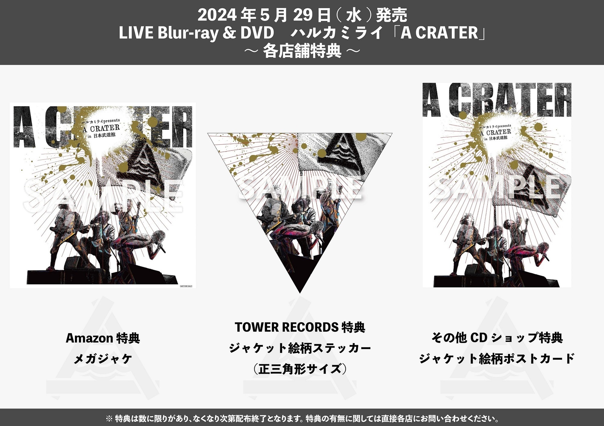 NEWS】ハルカミライ武道館「A CRATER」BD＆DVD発売決定 | SATANIC ENT.